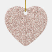 Roze Blush Glitzy Glitter Keramisch Ornament (Achterkant)
