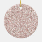 Roze Blush Glitzy Glitter Monogram Keramisch Ornament (Achterkant)