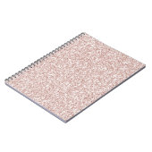 Roze Blush Glitzy Glitter Notitieboek (Linkerzijde)