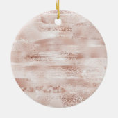 Roze blush Glitzy Glitter Sparkle XOXO Keramisch Ornament (Achterkant)