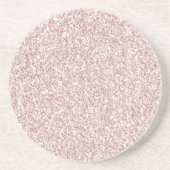 Roze Blush Glitzy Glitter Zandsteen Onderzetter (Voorkant)