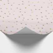 Roze Blush Gold Confetti Cadeaupapier (Hoek)
