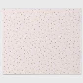 Roze Blush Gold Confetti Cadeaupapier (Vlak)