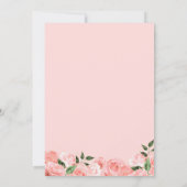 Roze Blush & Gold Glam Rozen Elegant Quinceanera Kaart (Achterkant)