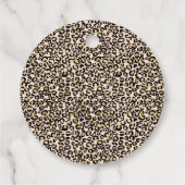 Roze Blush Gold Leopard Print Bedankjes Labels (Achterkant)
