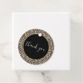 Roze Blush Gold Leopard Print Bedankjes Labels (In situ)