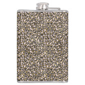 Roze Blush Gold Leopard Print Heupfles (Achterkant)