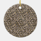 Roze Blush Gold Leopard Print Keramisch Ornament (Achterkant)