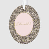 Roze Blush Gold Leopard Print Ornament (voorkant)