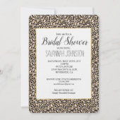 Roze Blush Gold Leopard Print Vrijgezellenfeest Kaart (Voorkant)