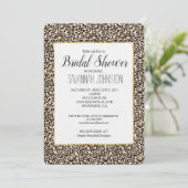 Roze Blush Gold Leopard Print Vrijgezellenfeest Kaart (Staand voorkant)