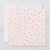 Roze Blush Gold Sparkle Confetti Baby shower Kaart (Voorkant)