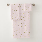 Roze Blush Gold Sparkle Confetti Bad Handdoek (Insitu)