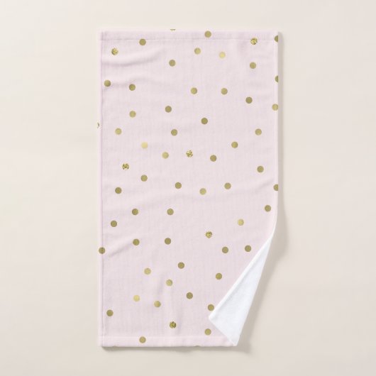 Roze Blush Gold Sparkle Confetti Bad Handdoek (Handdoek)
