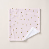 Roze Blush Gold Sparkle Confetti Bad Handdoek (Wasdoekje)
