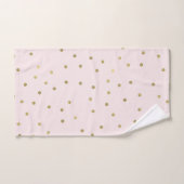 Roze Blush Gold Sparkle Confetti Bad Handdoek (Handdoek)
