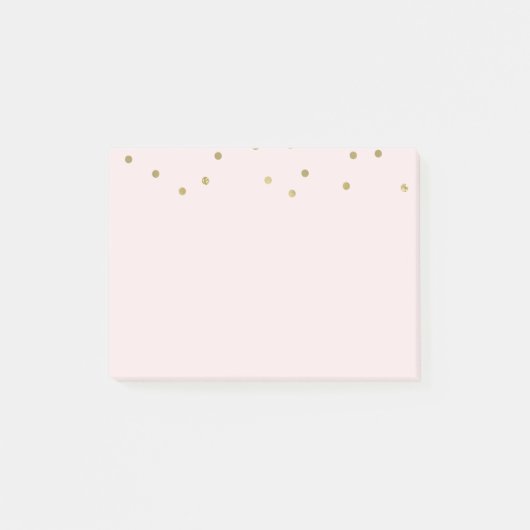 Roze Blush Gold Sparkle Confetti Post-it® Notes (Voorkant)