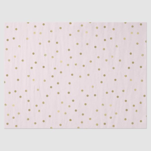 Roze Blush Gold Sparkle Confetti Tissuepapier (Voorkant)