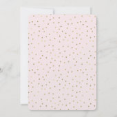 Roze Blush Gold Sparkle Confetti Verjaardag Kaart (Achterkant)