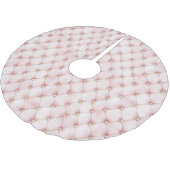 Roze Blush Gold Tufts Kerstmis Kerstboom Rok (Gekanteld)