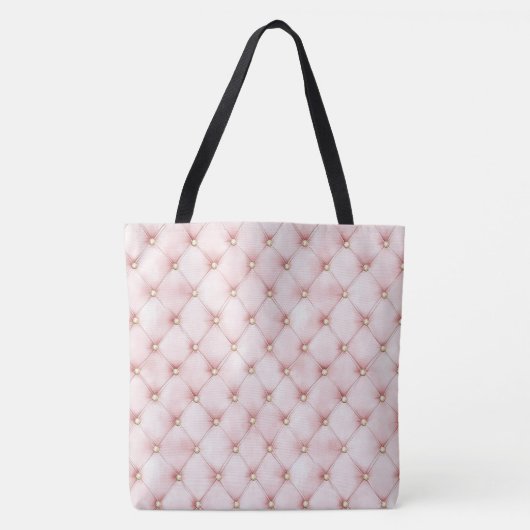 Roze Blush Gold Tufts Kerstmis Tote Bag (Voorkant)