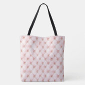Roze Blush Gold Tufts Kerstmis Tote Bag (Achterkant)