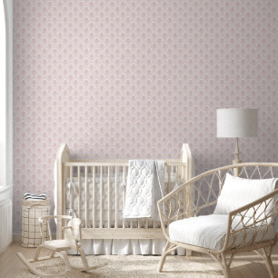 Roze Blush Golven Ontwerp Behang