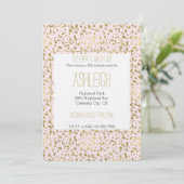 Roze Blush Goud Dier Print verjaardag Kaart (Staand voorkant)