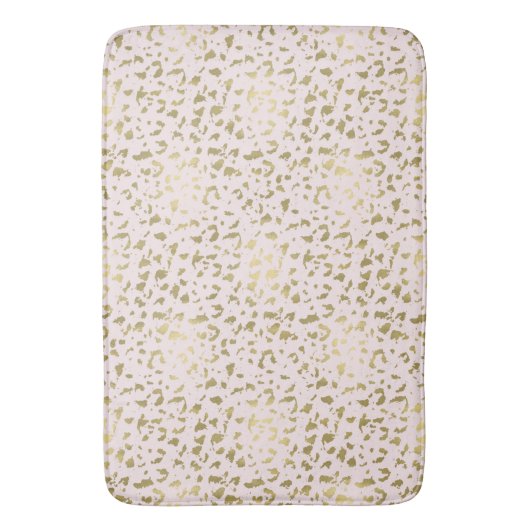 Roze Blush Goud Dierenprint Badmat (Voorkant Verticaal)