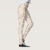 Roze Blush Goud Dierenprint Leggings (Rechts)