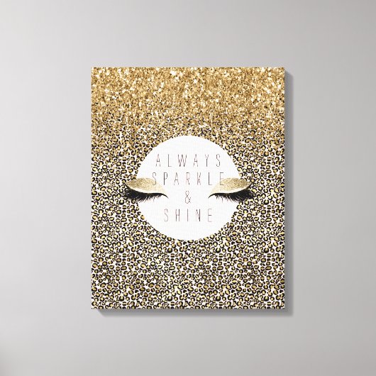 Roze Blush Goud Luipaard Print Glitzy Ogen (Voorkant)