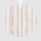 Roze Blush Gouden Champagne Kerstversiering Ornament (achterkant)