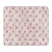 Roze Blush Gouden Pluimen Bruidsdouche Snijplank (Voorkant)