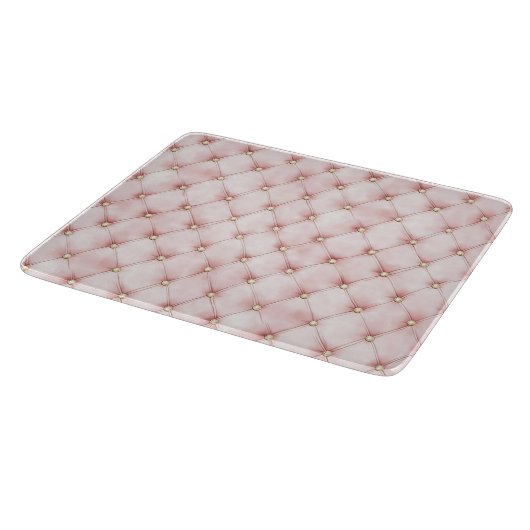 Roze Blush Gouden Pluimen Bruidsdouche Snijplank (Hoek)