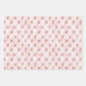 Roze Blush Gouden Pluimen Bruidsfeest Inpakpapier Vel (Voorkant)