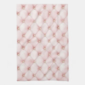 Roze Blush Gouden Pluimen Bruidsontbijt Theedoek (Verticaal)