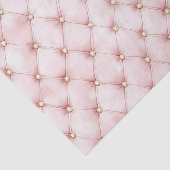 Roze Blush Gouden Pluizen Babyfeest Tissuepapier (Detail)