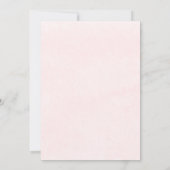 Roze Blush Gown Quinceanera Spaanse uitnodiging (Achterkant)