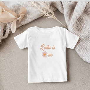 Roze Blush Groovy Daisy Verjaardag Persoonlijk