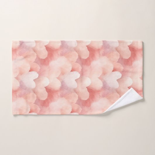  roze blush harten bad handdoek (Handdoek)