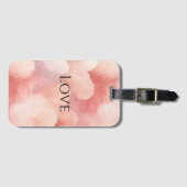  roze blush harten bagagelabel (Voorkant (horizontaal))