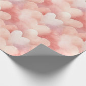  roze blush harten cadeaupapier (Hoek)