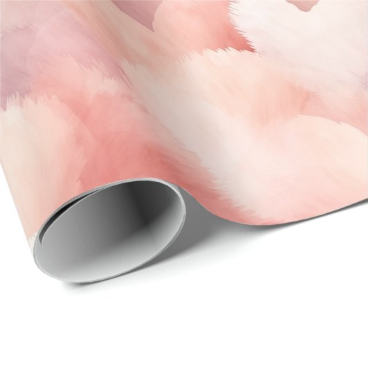  roze blush harten cadeaupapier (Rol Hoek)