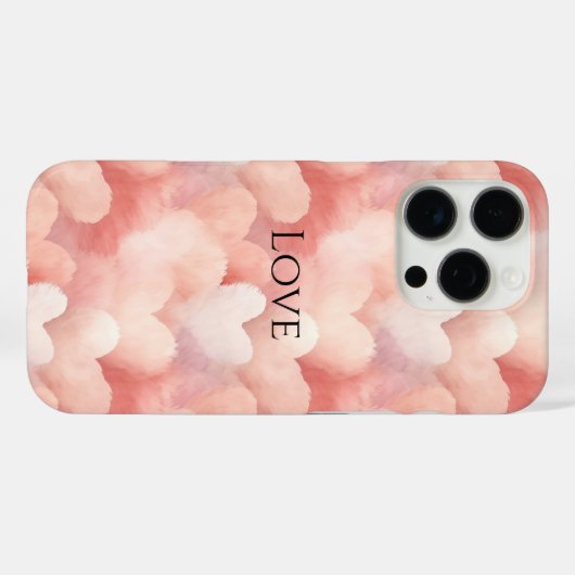  roze blush harten Case-Mate iPhone case (Achterkant (horizontaal))