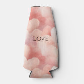  roze blush harten flesjeskoeler (Voorkant)