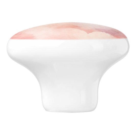  roze blush harten keramische knop (Zijkant)