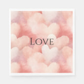 roze blush harten liefde servet (Voorkant)