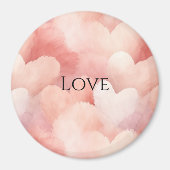  roze blush harten magneet (Voorkant)