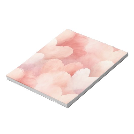  roze blush harten notitieblok (Linkerzijde)