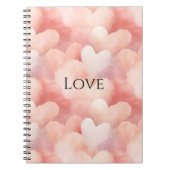  roze blush harten notitieboek (Voorkant)